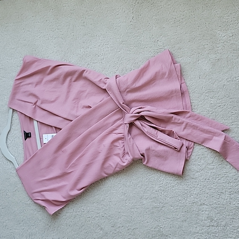 Ann Taylor crossover tie waist peplum top